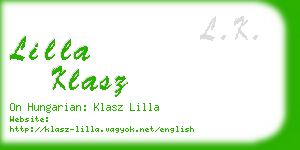 lilla klasz business card
